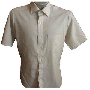 Vintage 1970's Wards Mens Shirt Gray Small Indy Summer Button Down